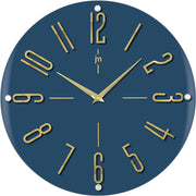 Lowell Orologio da Parete Quarzo MDF Vetro D 39,40 Cm Blu