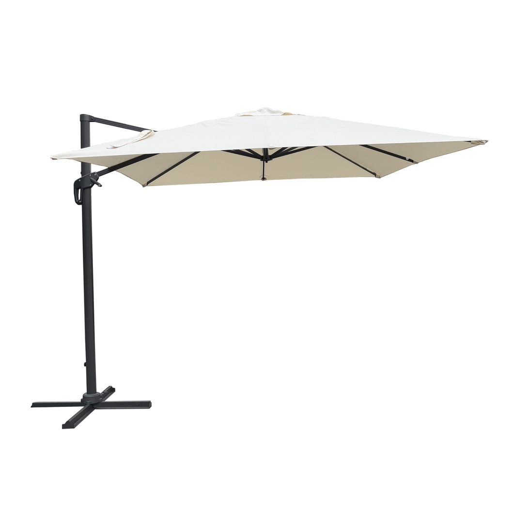 moia greenwood moia greenwood ombrellone colorado 3 x 4 m in alluminio antracite ombrellone outdoor con telo in poliestere ecru design moderno ean 8013054837746