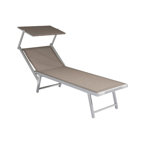 moia greenwood moia greenwood lettino mare con tettuccio in alluminio e textilene tortora lettino spiaggia regolabile design resistente ean 8013054124570