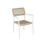 Moia Greenwood Moia Greenwood Stuhl, Sessel, Padova Contract aus weißem Aluminium und Hanfseil – eleganter und strapazierfähiger Designerstuhl für den Außenbereich, EAN 8013054835278