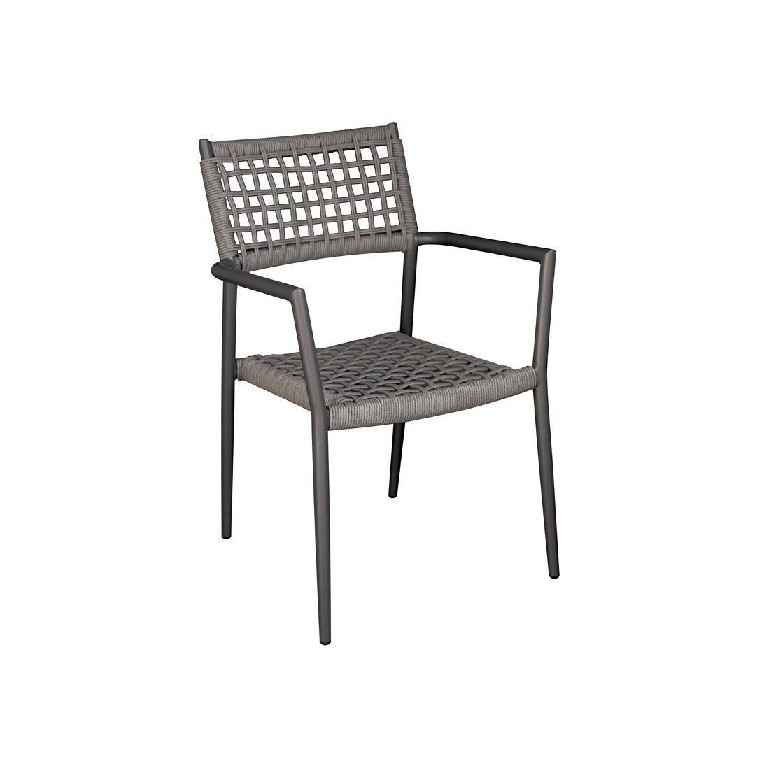 Moia Greenwood Moia Greenwood Stuhl, Sessel, Padova Contract aus anthrazitgrauem Aluminium und Wicker – eleganter und strapazierfähiger Designerstuhl für den Außenbereich, EAN 8013054835261
