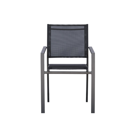 moia greenwood moia greenwood sedia poltrona zara in alluminio antracite e textilene nero sedia outdoor con braccioli impilabile ean 8013054834844