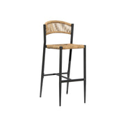 Moia Greenwood Sgabello Milano Antracite Twist Wicker Paglia Contract
