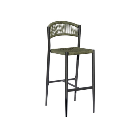moia greenwood moia greenwood sgabello milano contract in alluminio antracite con corda verde sgabello outdoor design moderno ean 8013054832963
