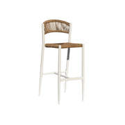 Moia Greenwood Sgabello Milano Bianco Twist Wicker Paglia Contract