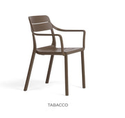 Nardi Sedia Cassia Braccioli Tabacco Impilabile