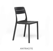 Nardi Sedia Cassia Bistrot Antracite Polipropilene Impilabile