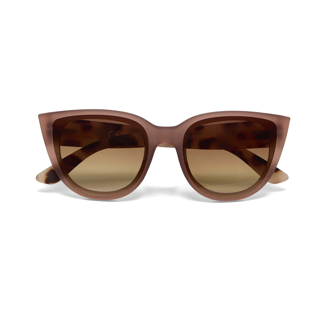 okkia okkia occhiale da sole premontato gatto lite mod silvia traslucent pink clear havana ean 8056211371486