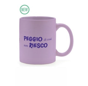 piu forty 40 piu forty 40 mug ceramica con manico 325 cl stampa peggio di cosi viola mat ean 8056211373824