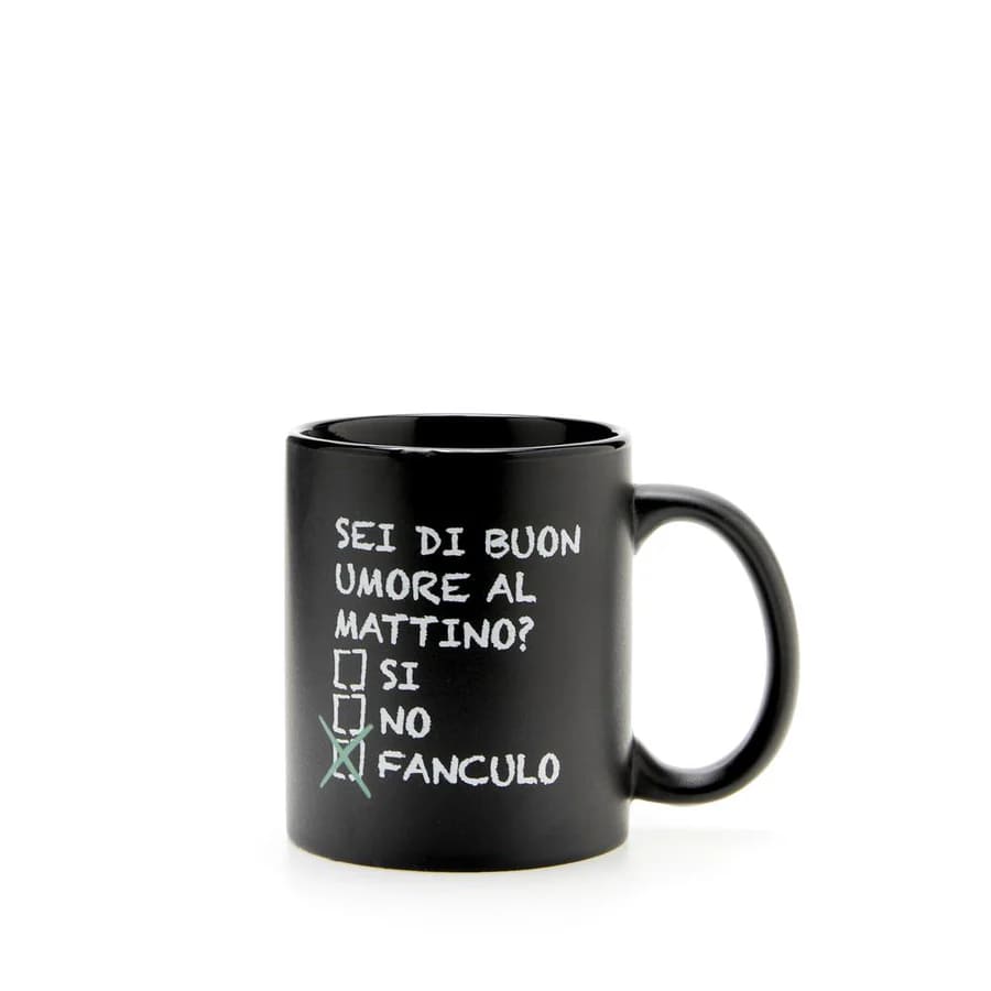piu forty 40 piu forty 40 mug ceramica con manico 325 cl stampa sei di buon umore nera mat ean 8056590508107