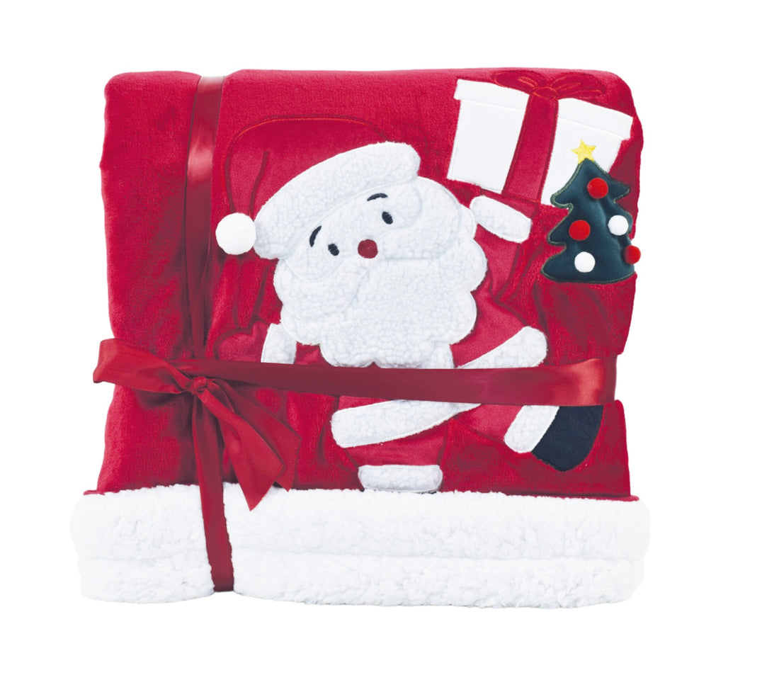 preziosa home preziosa home coperta babbo natale con ricamo gigante 210 x 240 cm coral ean 8050264138409