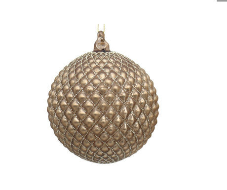 preziosa luxury home preziosa luxury home sfera natale in vetro con decori geometrici d 10 cm bronzo ean 8050264116414