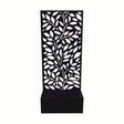 regalo italiano regalo italiano fioriera rettangolare nera in ferro 50 x 22 cm h 120 cm porta piante da esterno design moderno ean 8057586111172