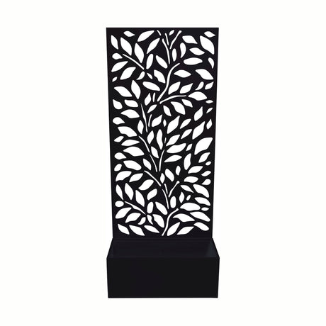 regalo italiano regalo italiano fioriera rettangolare nera in ferro 50 x 22 cm h 120 cm porta piante da esterno design moderno ean 8057586111172