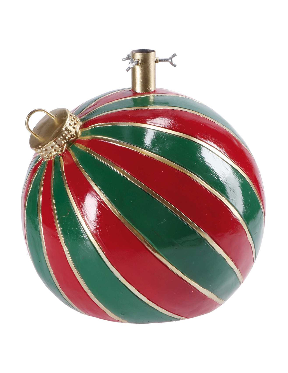 regalo italiano regalo italiano base albero di natale forma di pallina d 42 cm h 44 cm rosso verde ean 8057586115965