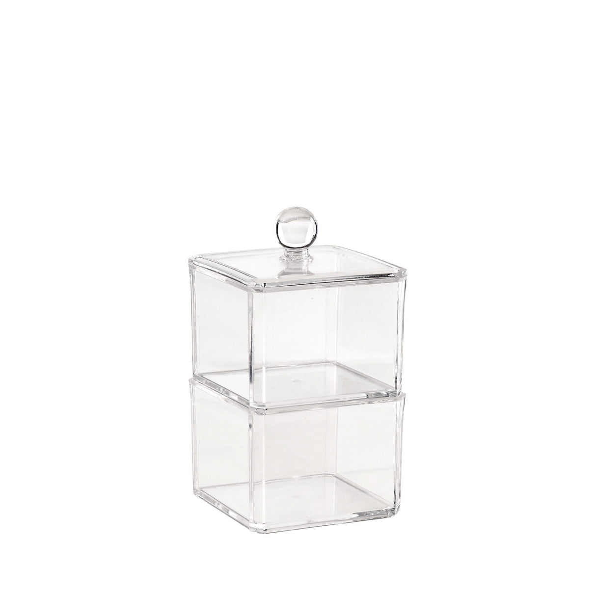 regalo italiano regalo italiano contenitore portaoggetti 2 scomparti 10 x 10 cm h 17 cm trasparente ean 8057586207080