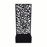 regalo italiano regalo italiano fioriera rettangolare nera in ferro 50 x 22 cm h 120 cm porta piante da esterno design moderno ean 8057586111172