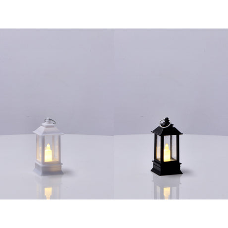 Italienisches Geschenk Italienisches Geschenk Mini-LED-Laterne, weiß, E24, 4 x 4 cm, H 9 cm, dekorative Leuchtlaterne, 1 Stück, EAN 8057586125001