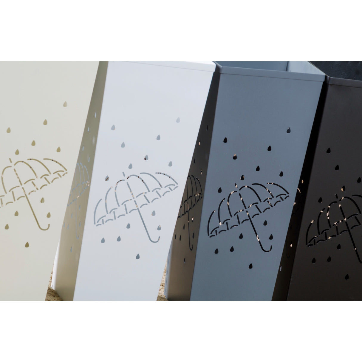 Italienisches Geschenk Italienisches Geschenk Design-Schirmständer aus Eisen B 21 x 21 cm H 50 cm Regenmotiv 1 Stk. EAN 8021785604346