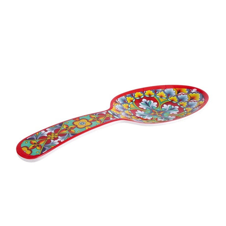 regalo italiano regalo italiano posa cucchiaio in melamina 10 x 28 cm h 3 cm rosso blu ean 8057586160484