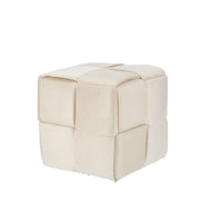 Ad Trend Pouf in Velluto Beige 37 x 37 Cm H 37 Cm – Pouf Contenitore Design Moderno Arredo Casa
