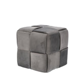 regalo italiano regalo italiano pouf in velluto grigio 37 x 37 cm h 37 cm pouf contenitore design moderno arredo casa ean 8057586207776