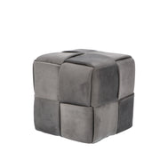 Ad Trend Pouf in Velluto Grigio 37 x 37 Cm H 37 Cm – Pouf Contenitore Design Moderno Arredo Casa