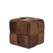 Ad Trend Pouf in Velluto Marrone 37 x 37 Cm H 37 Cm – Pouf Contenitore Design Moderno Arredo Casa