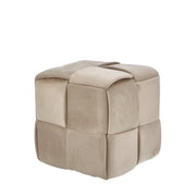 Ad Trend Pouf in Velluto Tortora 37 x 37 Cm H 37 Cm – Pouf Contenitore Design Moderno Arredo Casa