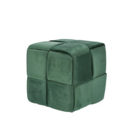 Ad Trend Pouf in Velluto Verde 37 x 37 Cm H 37 Cm – Pouf Contenitore Design Moderno Arredo Casa