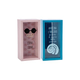 Italienisches Geschenk Italienisches Geschenk Sparbüchse aus MDF und Glas 13 x 8 cm, H 25 cm, dekorative, moderne Sparbüchse, 1 Stück, EAN 8057586123687