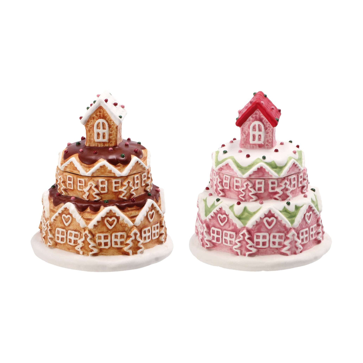 regalo italiano regalo italiano scatola natale d 11 cm h 13 cm ceramica ass rosa o nocciola 1 pz ean 8057586035478