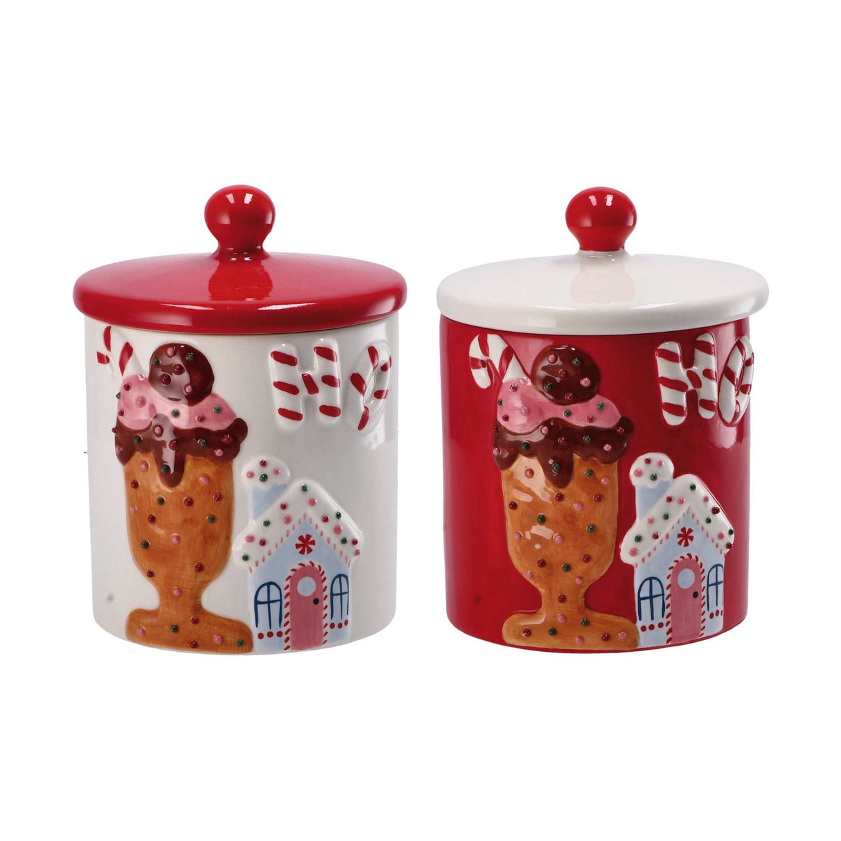 regalo italiano regalo italiano scatola natale d 13 cm h 18 cm ceramica ass bianco rosso 1 pz ean 8057586035669