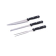 regalo italiano regalo italiano set 3 accessori barbecue 325 cm kit bbq utensili griglia in acciaio ean 8057586033931