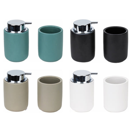 regalo italiano regalo italiano set bagno 2 pezzi in ceramica ass dispenser sapone e bicchiere 1 pz ean 8021785600584