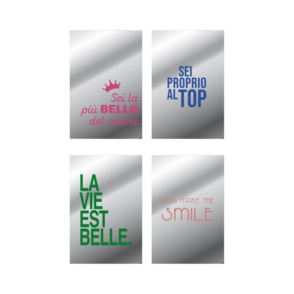 Italienisches Geschenk Italienisches Geschenk Glasspiegel 20 x 295 cm, dekorativer Wandspiegel, modern, für zu Hause, 1 Stück, EAN 8057586201057