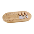 regalo italiano regalo italiano tagliere formaggio con 3 coltelli 33 x 18 cm ean 8057586190160