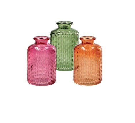 regalo italiano regalo italiano vaso in vetro miles d 6 cm h 10 cm 3 colori assortiti ideale per cerimonie ed eventi 1 pz ean 8057586208056