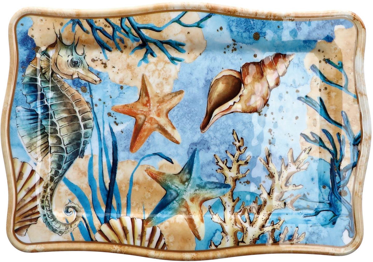 regalo italiano regalo italiano vassoio rettangolare melamina alyssa 30 x 12 cm h 2 cm blu 1 pz