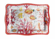 Ad Trend Vassoio Rettangolare Melamina Shell 30 x 21 Cm H 2 Cm Rosso 1 Pz