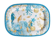 Ad Trend Vassoio Rettangolare Melamina Shell 43 x 332 x 2 Cm Blu 1 Pz