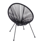Ad Trend Sedia Esterno Nera Intreccio 68×62 H 82 cm