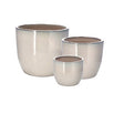 regalo italiano regalo italiano set 3 vasi cachepot in ceramica color crema h 19 27 33 cm vasi decorativi eleganti ean 8057586128804
