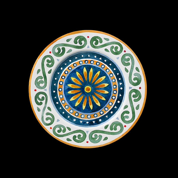 saturnia saturnia collezione capri piatto piano d 26 cm h 2 cm porcellana ischia decorata ean 8003342035817