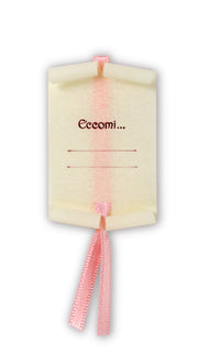 Saul Sadoch Pergamenina Nascita 4 x 7 Cm Bianco Rosa 50 Pz