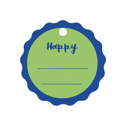 Scotton Chiudipacco Rotondo D 50 Mm Happy Verde Blu 15 Pz