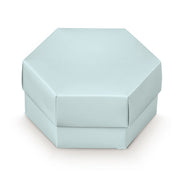 Scotton Scatola Esagono con Divisorio 110 x 60 Mm Lino Azzurro 10 Pz