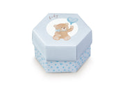 Scotton Scatola Esagono Little Bear 110 x 60 Mm Azzurro 10 Pz