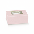Scatola fibra rosa Scotton 8×8×3cm finestra PLA e divisorio CONF 10 PZ Bomboniera elegante per cerimonie e ricevimenti. ean 8007402365593