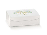 Scatola regalo Scotton Intrecci Verde stampa caldo 7×7×3 cm per bomboniere e gioielli. CONF 10 PZ Montaggio rapido, design elegante. ean 8007402372065